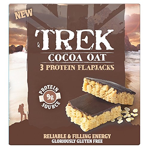 Trek - Kakao Hafer - Eiweiß Flapjack Bar - 3 x 50g Riegel – Ansicht 1