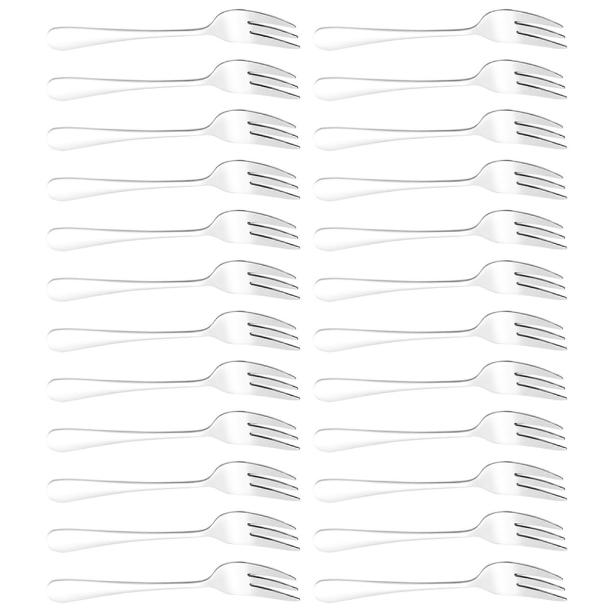 Fourchettes à dessert multifonction et résistantes à l'usure en acier inoxydable, lot de 24.