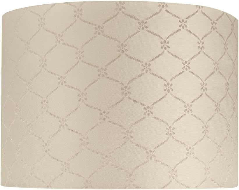 aspen creative 31021 transitional hardback drum (cylinder) shape spider construction lamp shade in beige, 8 x 8 x 11 8 x 8 x 11 drum (cylinder)-spider construction-1 pack beige jacquard
