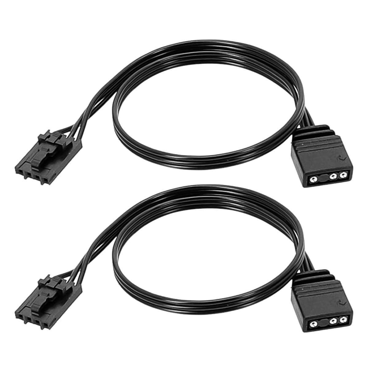 Muiltvoe 2PCS 25cm 4-pin RGB to Standard 5V Adapter Cable ARGB Adapter Connector for Corsair Controllers