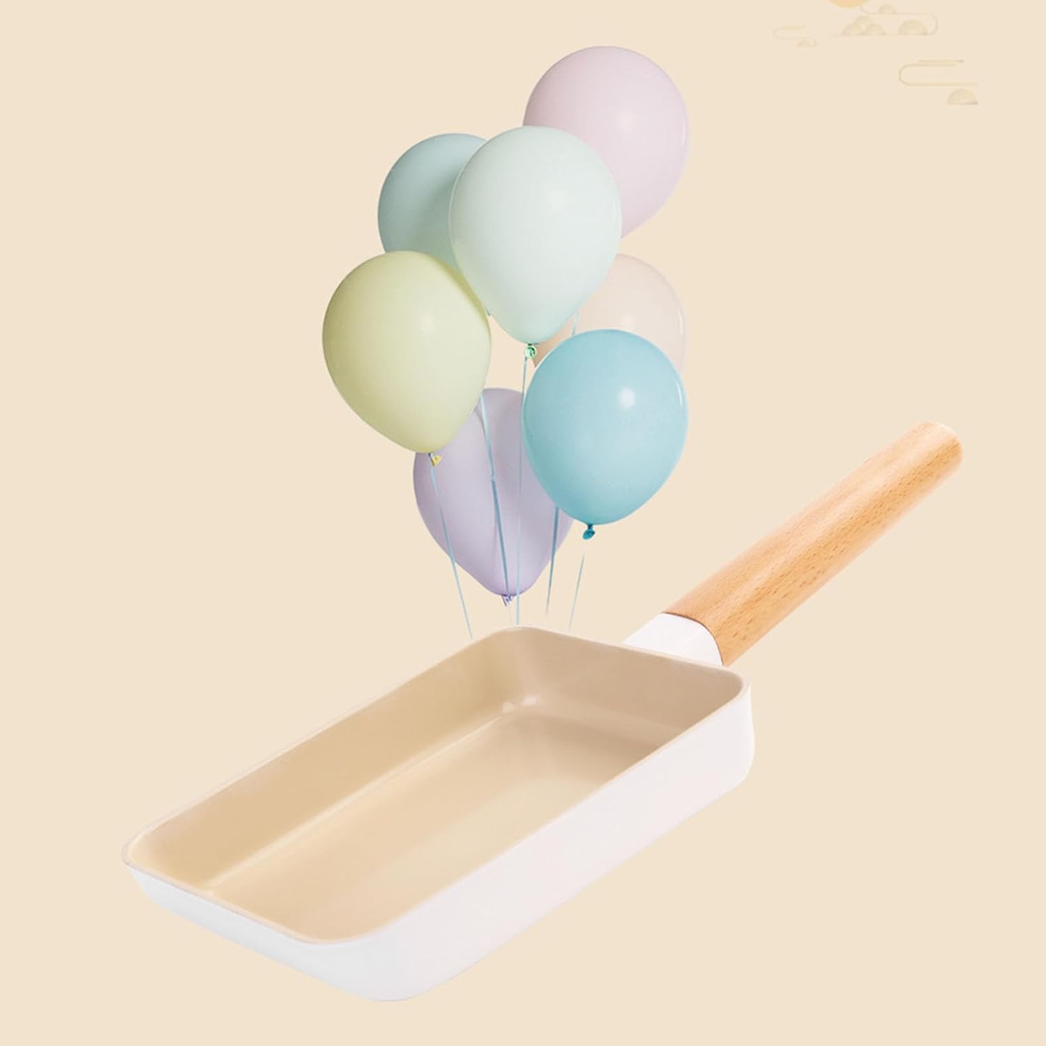 Nonstick Tamagoyaki Pan, Rectangular Shaped Ceramic Coating Pancake Egg Roll Frying Pan Japanese Omelette Pan