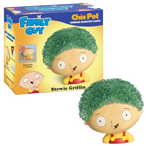 Chia Pet Family Guy - Stewie Griffin with Seed Pack, Decorative Pottery Planter, Easy to Do and Fun to Grow, Novelty Gift, Perfect for Any Occasion
