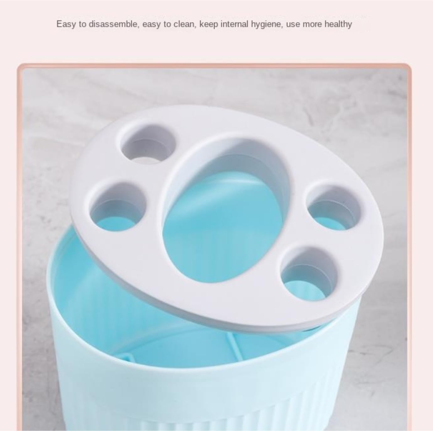Porta Spazzolino Portaspazzolino Portaspazzolino In Plastica Portaoggetti For Dentifricio Da Bagno Staccabile Accessori da Bagno(Blue)