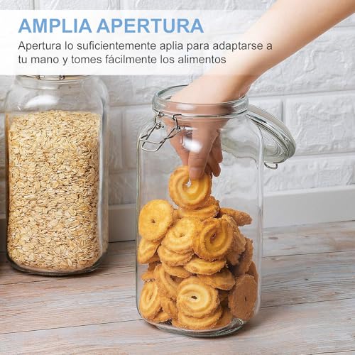 La mejor selección de Frascos Hermeticos de Vidrio los preferidos por los clientes. 12 Frascos Hermeticos de Vidrio marca U Chef (3)