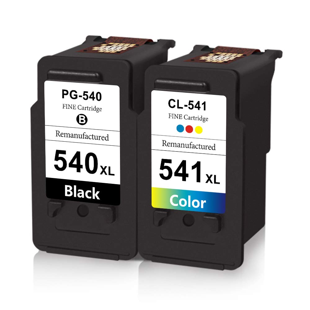 Remanufactured for Canon PG-540XL Black Ink Cartridge CL-541XL Tri-Color Ink Cartridge for Canon Pixma MG2250 MG3250 MG3550 MX375 MX395 MX435 MX455 MX515 MX525 Printer Cartridges