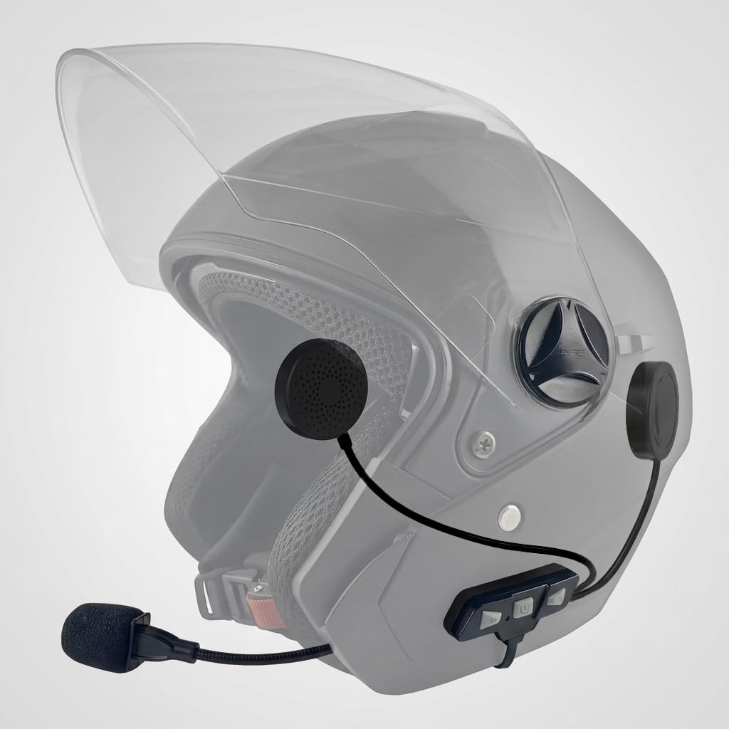 SST Speak&Ride Pro Interfono Bluetooth per Casco Moto - Comunicazione Fino a 500m, Audio Stereo di Alta Qualità, Connessione Fino a 2 Dispositivi, Batteria Lunga Durata, Impermeabile