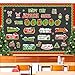 Dispowreath 56 Pcs Christmas Bulletin Board Decorations Set Christmas Health Classroom Decor Red Green Xmas Accents Healthy Habits Paper Cutouts for School Wall Holiday Party Decoration Supplies