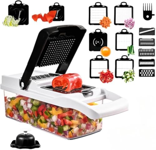 SLLS プロ料理人推薦多機能スライサー 野菜カッター + 千切り・すりおろし器セット 種カット セーフティプッシャー付き 折りたたみ省スペース キッチン調理器具