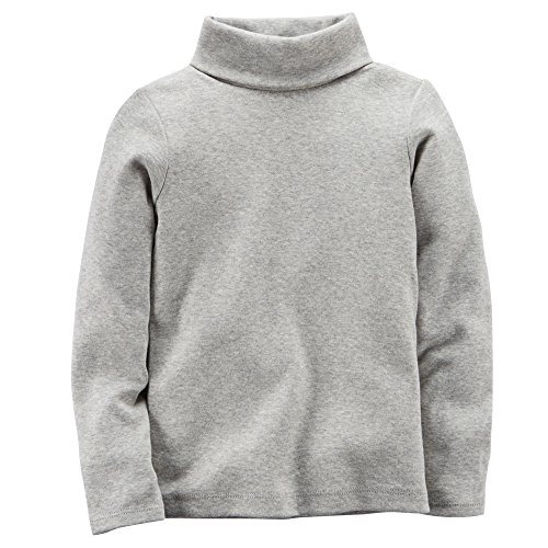 Carter's Big Girls' Cotton Turtleneck (8, Grey)