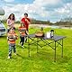 Relaxdays Campingtisch, Faltbarer Beistelltisch, HBT 55 x 95 x 53 cm, Camping & Picknick, Klapptisch Stahl, schwarz