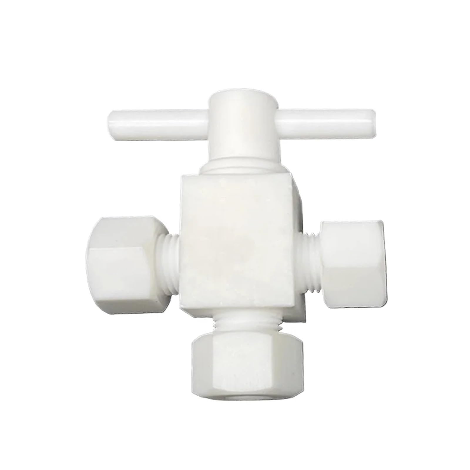 1/16" 1/8" 3/16" 1/4" 3/8" 1/2" 3/4" 2 3 4 6 8 10 12-25 mm diametro esterno tubo compressione Uoin PTFE verticale valvola a sfera con porta a 3 vie a L(19.05mm 3l4 Inch)