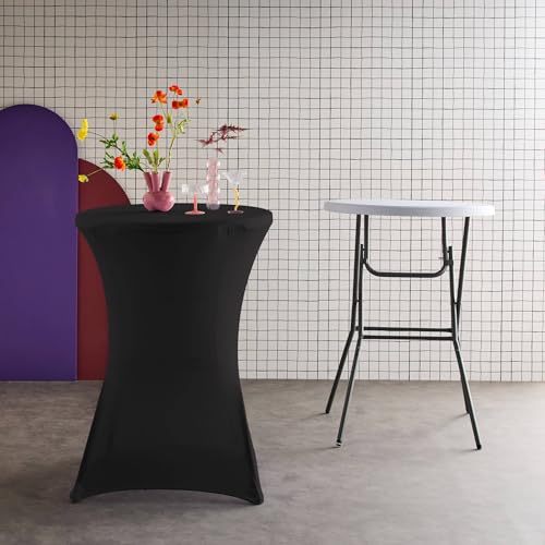 Lot 2 Tables Hautes Pliables Gala 80 cm Noir Alice's Garden