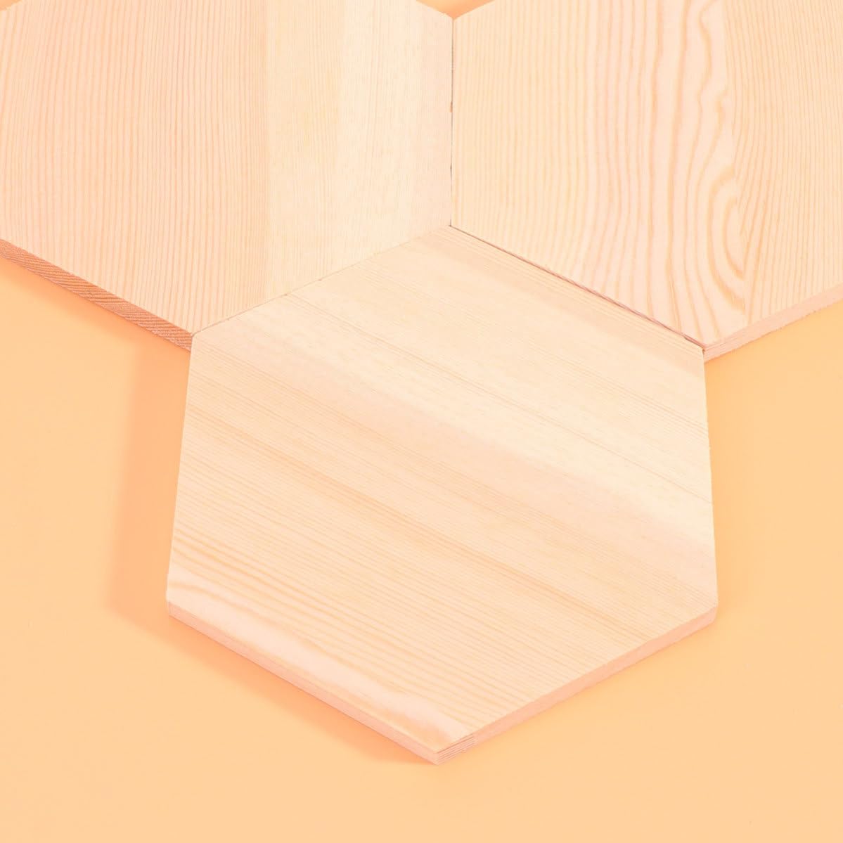 10 Pezzi Blocco di Legno Esagonale per Lavoretti Fai da Te, Misura