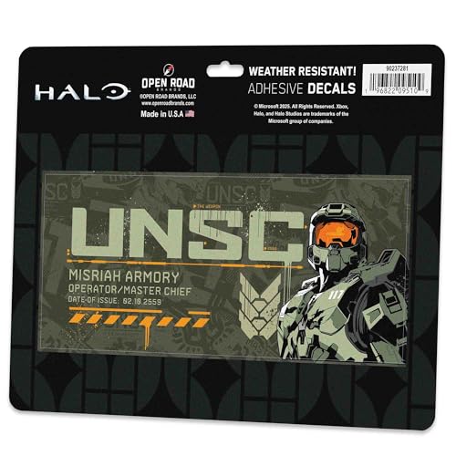 Image of Halo UNSC Adhesive Vinyl Decal - Iconic Halo Sticker for Laptop, Car or Water Bottle