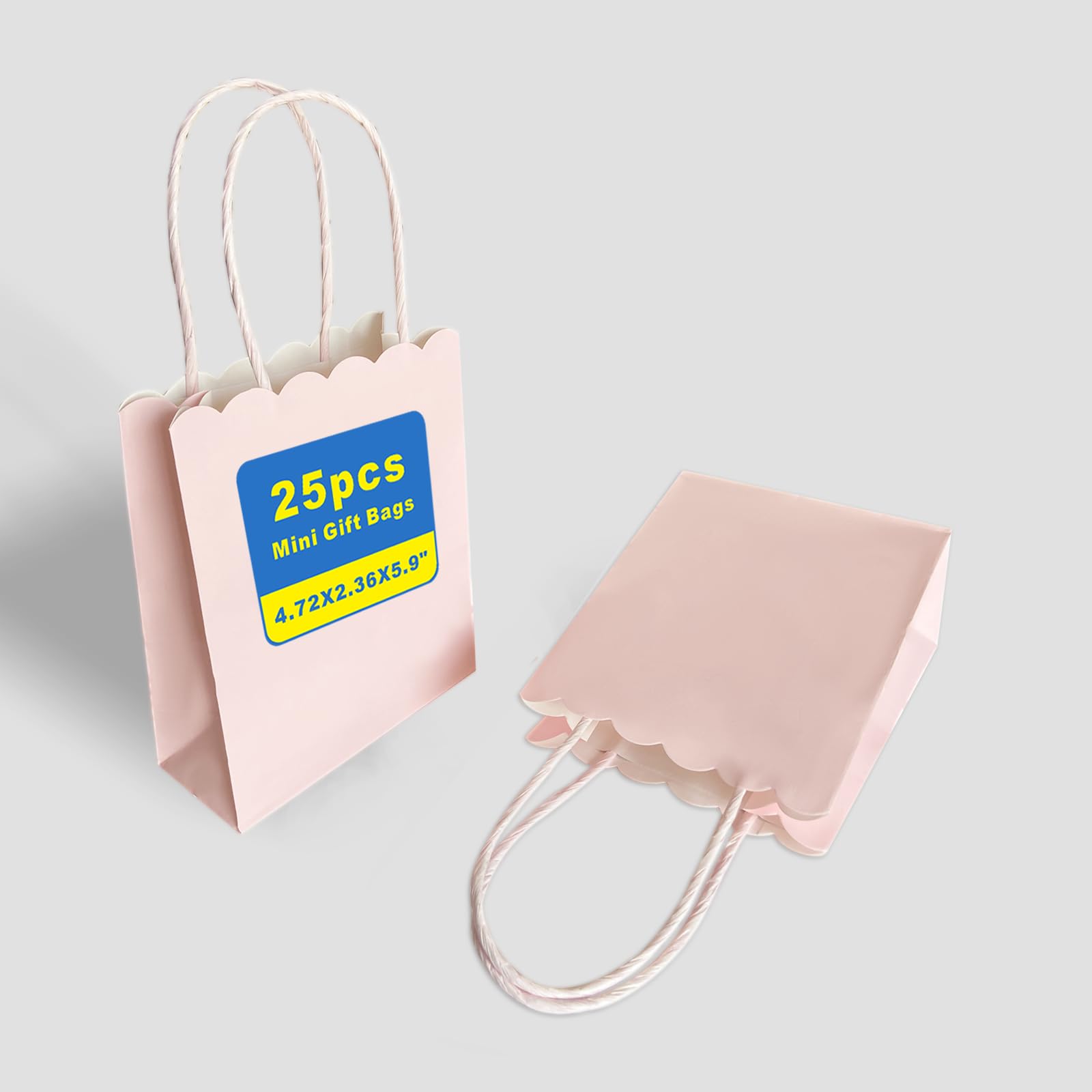 XIAMUY25Pcs MIni Gift Bags, Cute Party Favor Bags, Pink Gift Bag For Baby  Shower, Treat, Birthday, Wedding, Graduation, Candy, Christmas, Halloween