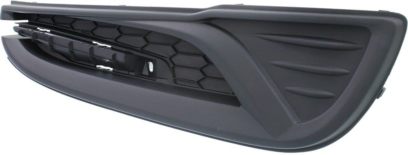 DAT AUTO PARTS Front Right Passenger Fog Light Hole Lamp Cover Grille Molding Trim Bumper Insert Replacement For 2013 2014 2015 Honda Civic 4 Door Sedan Black Textured Plastic HO1039113 71106TR3A61