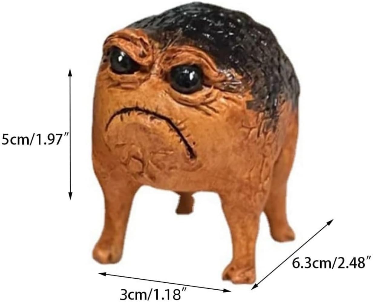 Weird Queer Grumpy Frog Statue Ugly Angry Toad Statue Outdoor Garden Plant Decorations for Pots Novelty Home Office Desktop Decor Sculpture Unique Wierd Gift