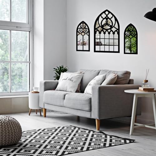 Arco falso de madera decoración dormitorio estilo gótico retro 4