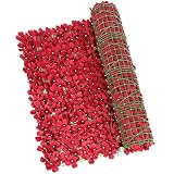 Recinzione con siepe artificiale e fiori, recinzione con edera artificiale, traliccio in rotoli for balcone, patio e giardino recinzione giardino(Roze,100 * 300cm)