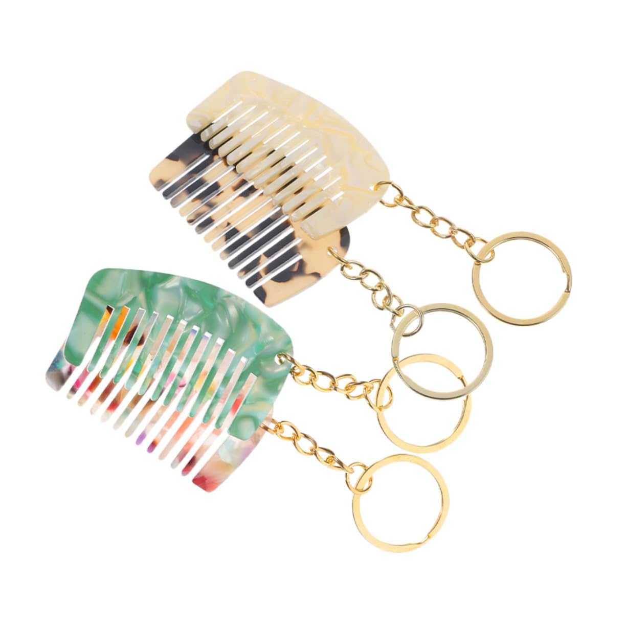 Didiseaon 20 Piezas Mini Peine Peines De Anchos Llavero De Viaje Mojado Para Desenredar El Cabello Pequeño Estampado De Leopardo Hoja De Acetato Viajar