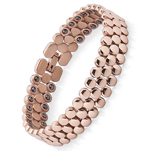 Jeroot Magnetarmband Titan,Damen Gesundheit Magnetarmband Magnetische Armbänder für Arthritis Verschluss Armband Magnet Gesundheit Magnetarmband Hämatit Magnetarmband Energetix Cover