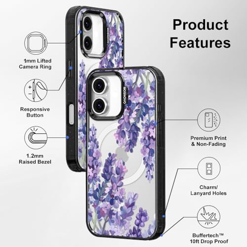 Coque Magnétique iPhone 16 Antichoc Lavande Protection Militaire - 7