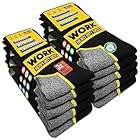 SOXCO 10 Pares Calcetines de Trabajo Hombre WORK Socks, 43-46