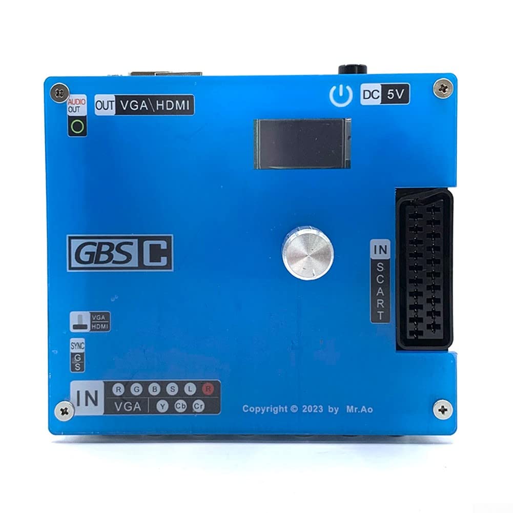 SPORTARC Convertidor GBSC, convertidor de video de control GBS, accesorio transcodificador de video para juegos, adaptador convertidor de video HD para juegos