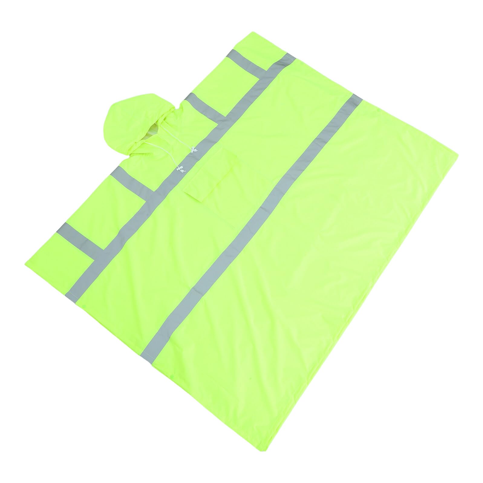 Poncho de Pluie Réfléchissant et Multifonctions pour Adultes avec Capuche Ajustable, Tissu Polyester Taffetas Camping et Construction