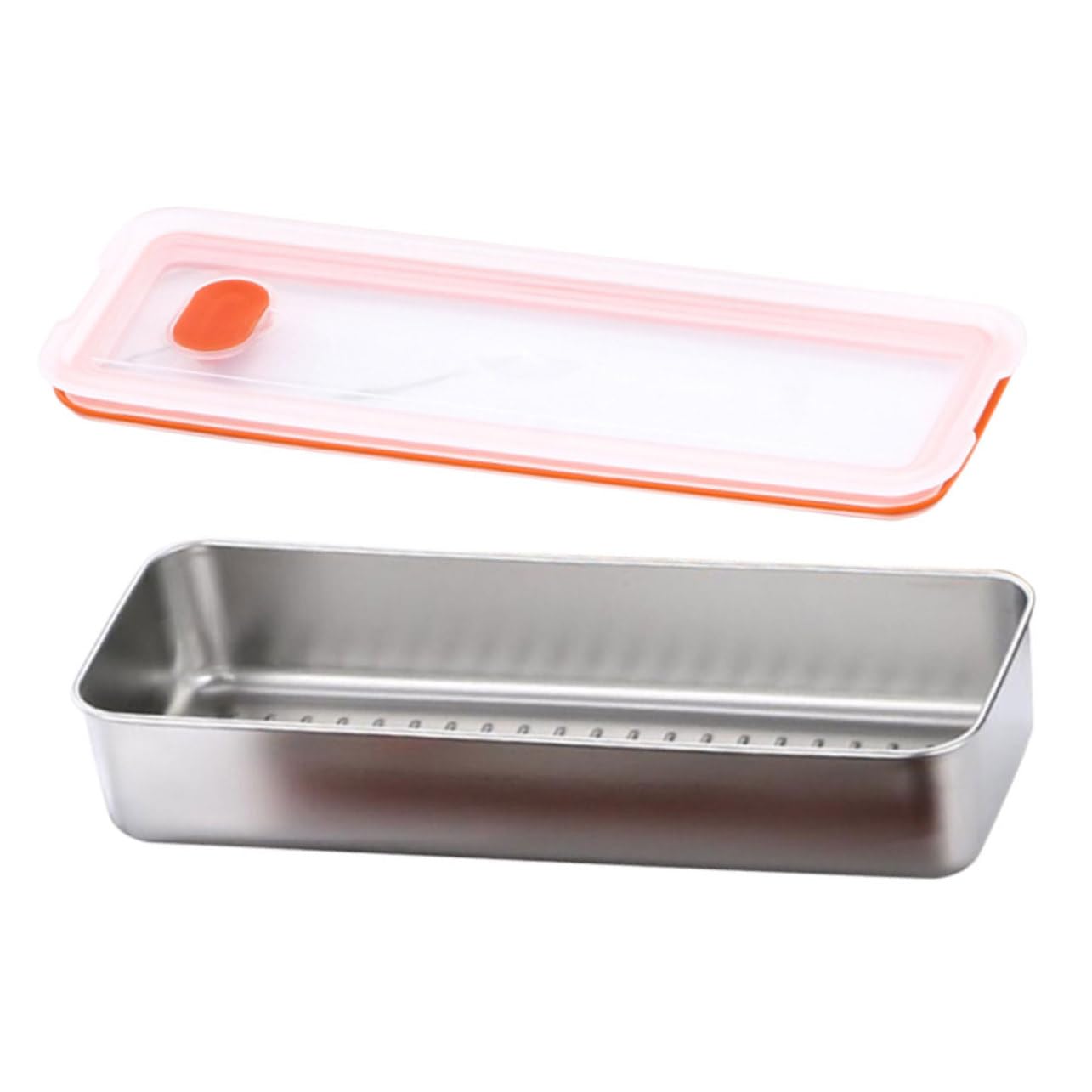 Amosfun 3pezzi Contenitore Per Inossidabile Con Coperchio Ermetico Scatola Salva Pancetta Per Frigorifero Per Conservare Formaggio e Di Mare
