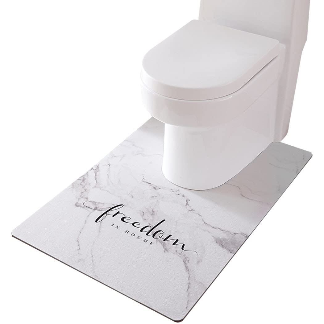 ZESLIV Toilet Mat U-Shaped Non-Slip 60x90cm Large Soft Toilet Pedestal Mats Bathroom Mat Bath Rug for Floor Tub Shower Bedroom, Machine Washable