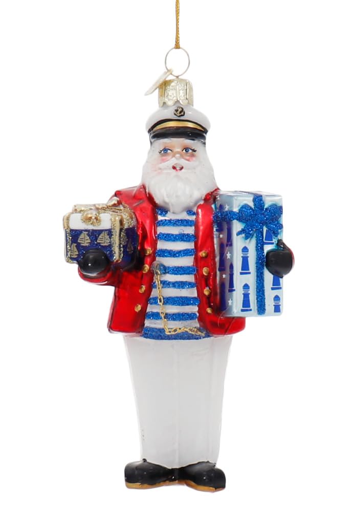 Père Noël en verre Kurt S. Adler Noble Gems, idée cadeau émaillée pour collectionneur