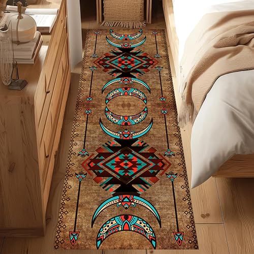 Tapete navajo decorativo 2x6ft terciopelo cristal miniatura 3