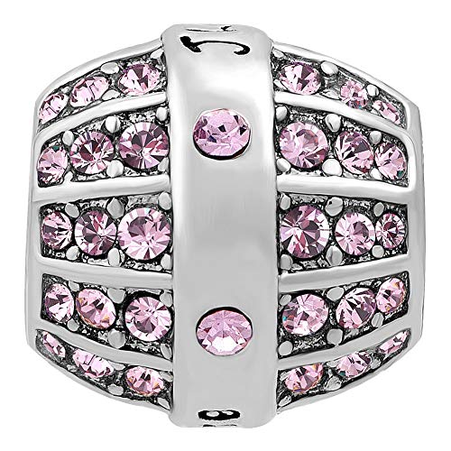 Image of Korliya Birthday Charm Simulated Birthstone Bead for Snake Chain Bracelets