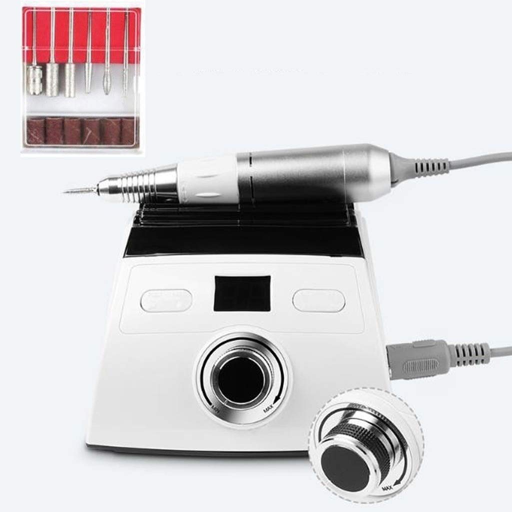 CVNIMV Taladro de uñas eléctrico Profesional de 30.000 RPM, Kit de manicura y pedicura de acrílico para salón de uñas, pulidor de uñas, Herramientas de Pulido para manicura y pedicura