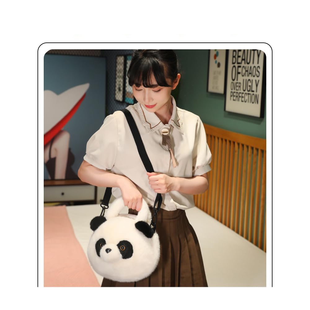 Amazon.co.jp: 可愛いパンダバッグ ふわふわ動物鞄 panda ショルダー