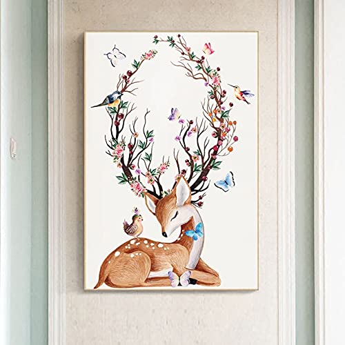 Art de diamant de bricolage 5D cerf sika mosaïque point de croix 80x180