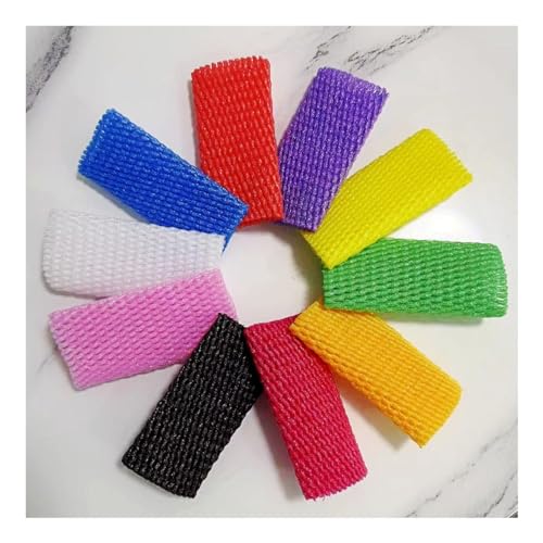 FUWQEPA Bolsa De Malla For Frutas (50/80 Unidades), 12x7 Cm, Diez Colores, Resistente A Golpes, For Envasado De Verduras (Naranjas, Kiwis, Uvas).(50pcs)