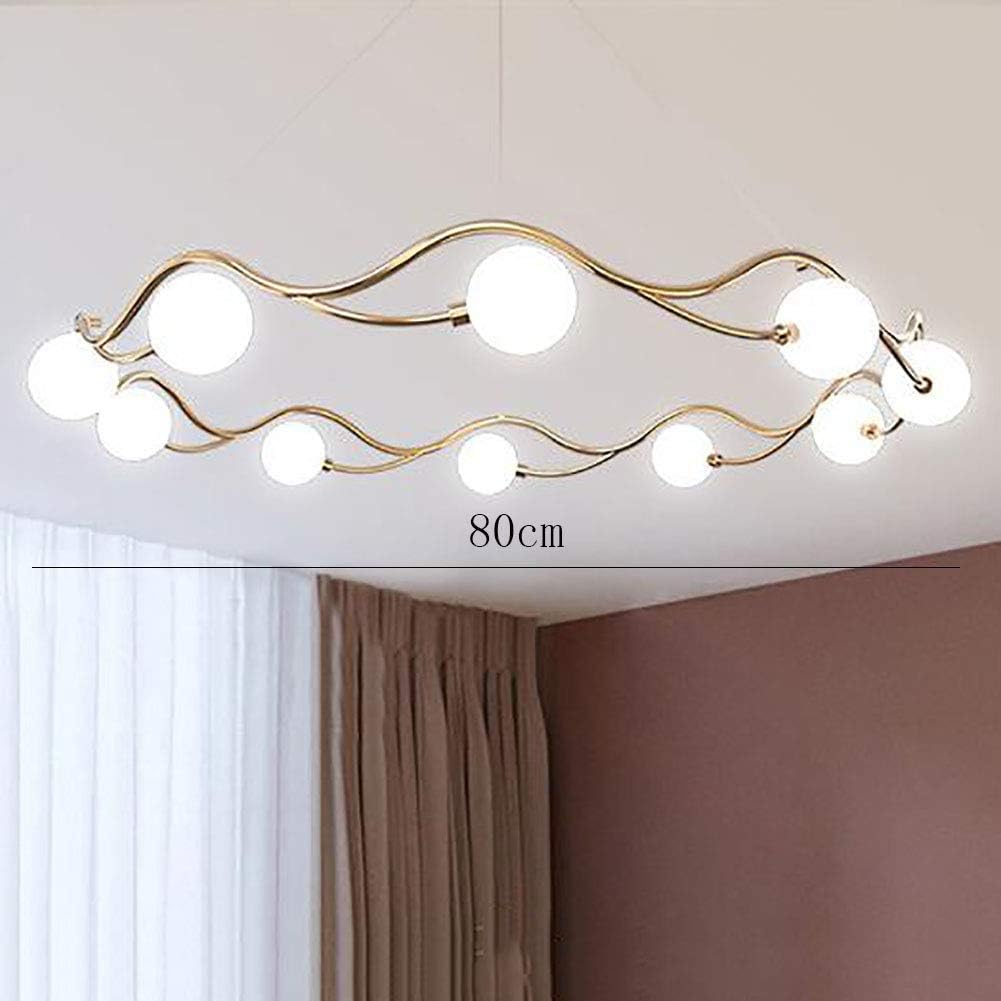 Post Modern Chandelier 8 Lights Chandelier Hanging Ceiling Light Fixture Adjustable Pendant Light Fixture for Kitchen Dining Room Living Room Foyer,Golden,10 Lights