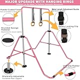 Hyner Folding Telescopic Gymnastics Bar for Kids Adjustable Height Gymnastics Horizontal Bar Fitness Climbing Tower Home Gym for Kids/Children - Image 3