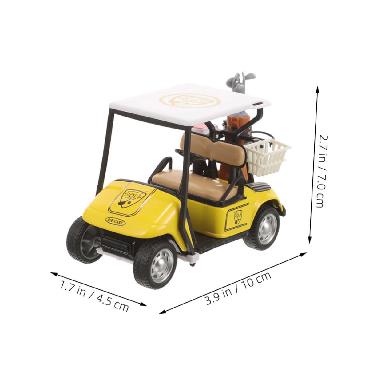 GRIRIW 2Pcs Cart Model Durable Golf Cart Sculpture Decoration for Home Office Chic Golf Cart Ornament Stylish and Elegant