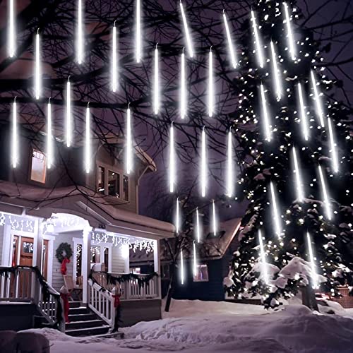 Eagwell METEOR SHOWER LIGHTS-W Christmas Lights Outdoor, 10 Tubes 20 Inch Meteor Shower Lights Led Snow Falling Icicle Cascading Lights thumb #1