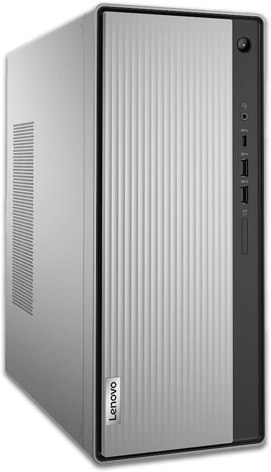 LenovoIdeaCentre 5 Tower PC (Intel Core i7-10700 processor, 16 GB RAM, 512 GB SDD, Windows 10 Home 64, Wired Mouse and Keyboard) – Mineral Grey
