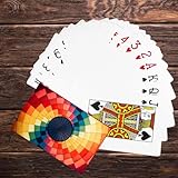 KARBD Playing Cards Deck Standard Bridge Size Plastic Laminated Coating Cards Traditional Rummy Game Playing Cards with Box for Kids & Adults - Aesthetic Multicolour, Pack of 1