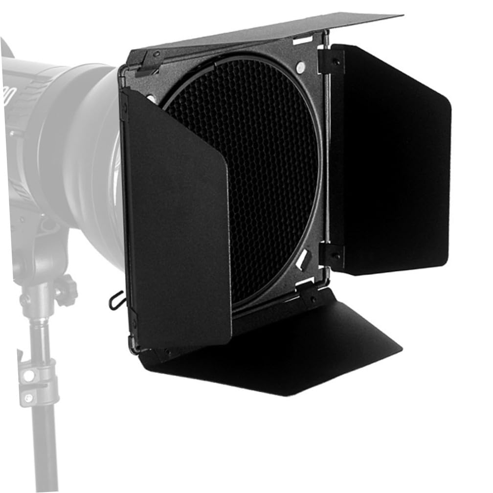 Kit de Barrière Lumineuse Filtre Couleur Nid d'abeille à Quatre Feuilles en Alliage Facile à Retirer Pratique pour Lampe de Photographie et Abat-Jour