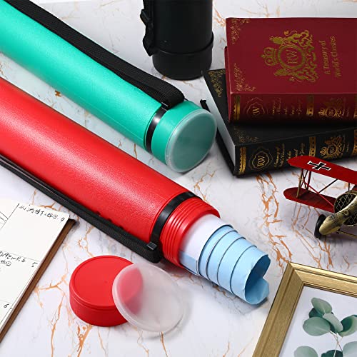 Mimorou MIMOROU- PLASTIC POSTER-70 3 Pcs Extendable Poster Tubes Plastic Document Storage Tube With Carrying Strap 24-40 Inch Expanding Blueprint Holder Telescoping Cap Waterproof Art  thumb #5