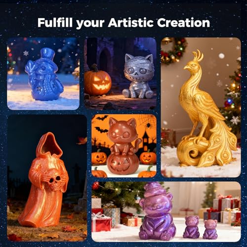 Filamento Impresora 3D Creality Hyper PLA Verde Gris Galaxia Estrellada Estabilidad 4
