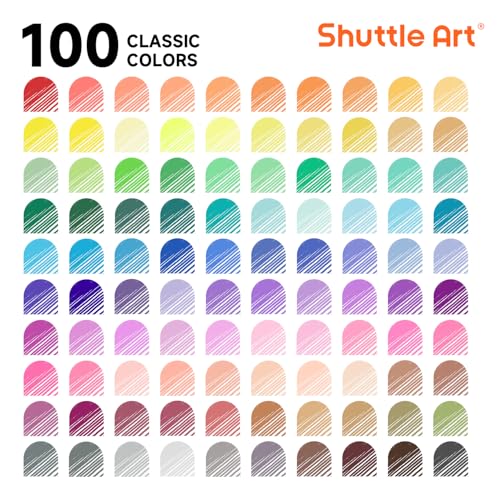 Shuttle Art SAFN-100 Fineliner Pens, 100 Colors 0.4Mm Fineliner Color Pen Set Fine Line Drawing Pen Fine Point Markers Perfect thumb #1