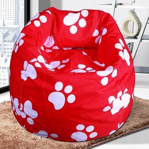Bean Bags Chairs, Bulk Unisex New BeanBag Indoor Sofa Lounge Chair, for Kids (Red Feet)