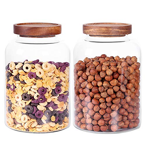 LEAVES AND TREES Y Thicken Glass Storage Jar, Food Storage C...